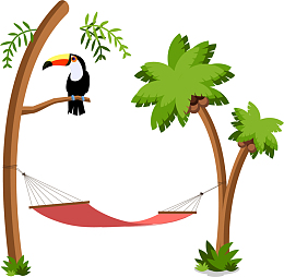 夏天清凉野外吊床