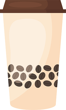 矢量图美味奶茶饮品