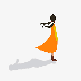 png手绘水彩女孩背影免抠图pngpsdpng卡通手绘长发女孩背影pngpng情侣