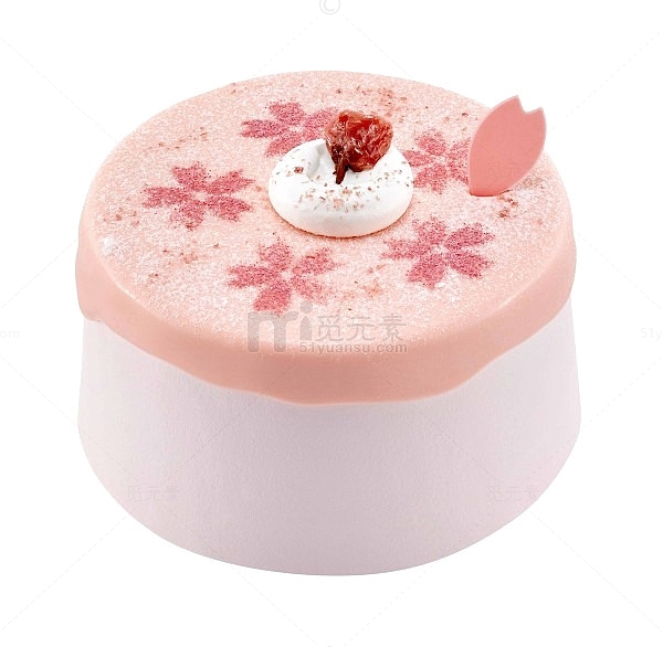 粉色小清新下午茶樱花小蛋糕