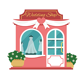 现代粉色温馨婚纱店