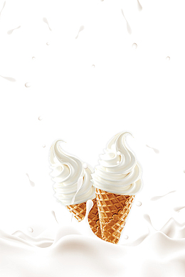 冰淇淋蓝粉拼接创意小清新餐饮促