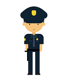 卡通职业人物警察