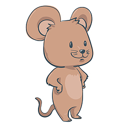 老鼠手手绘卡通素材