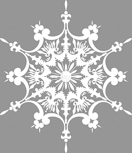 小清新白色雪花
