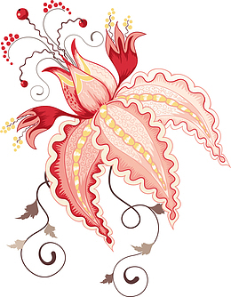 手绘粉色花朵