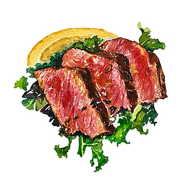 手绘牛肉