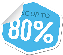 百分之八十蓝色标签