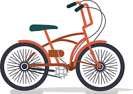 山地自行车矢量插画素材