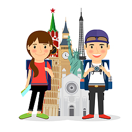 出门旅行旅游的人物
