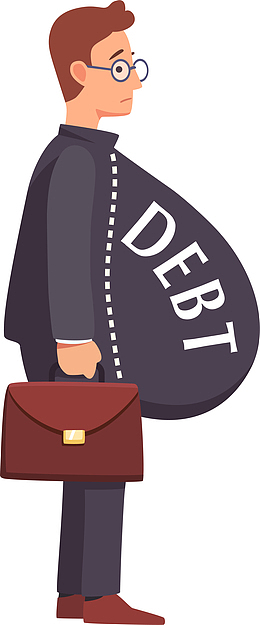 卡通肥胖眼镜男孩