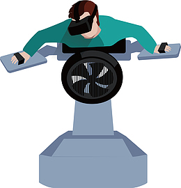 正在体验VR的人物体验飞行素材