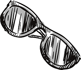 素描眼镜矢量图