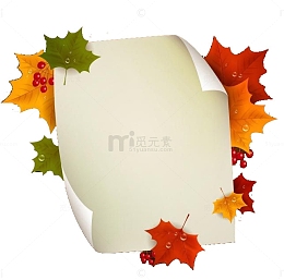 枫叶卷起的书页