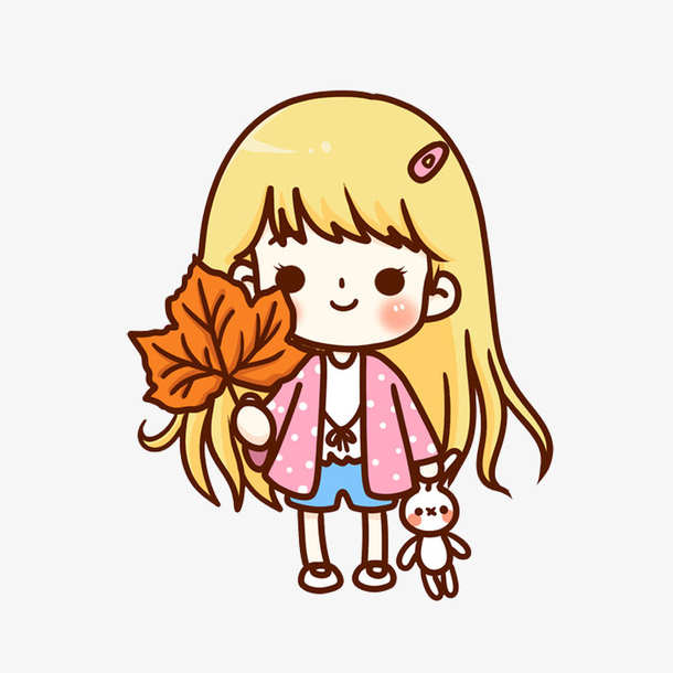 可爱枫叶女孩
