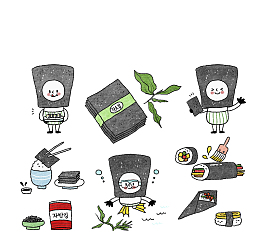 各种各样的紫菜包饭