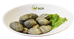 白盘子里的蚬子