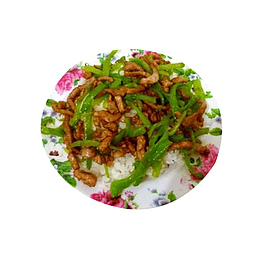 青椒肉丝 饭店招牌 美味