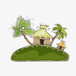 卡通草房子素材_卡通草房子png图片下载_觅元素