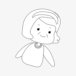 可爱老太简笔画