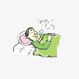 呼呼大睡的老人