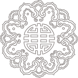 古风无缝花纹装饰图案