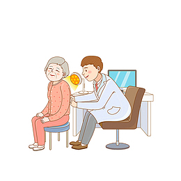 老人看病的医疗免抠png