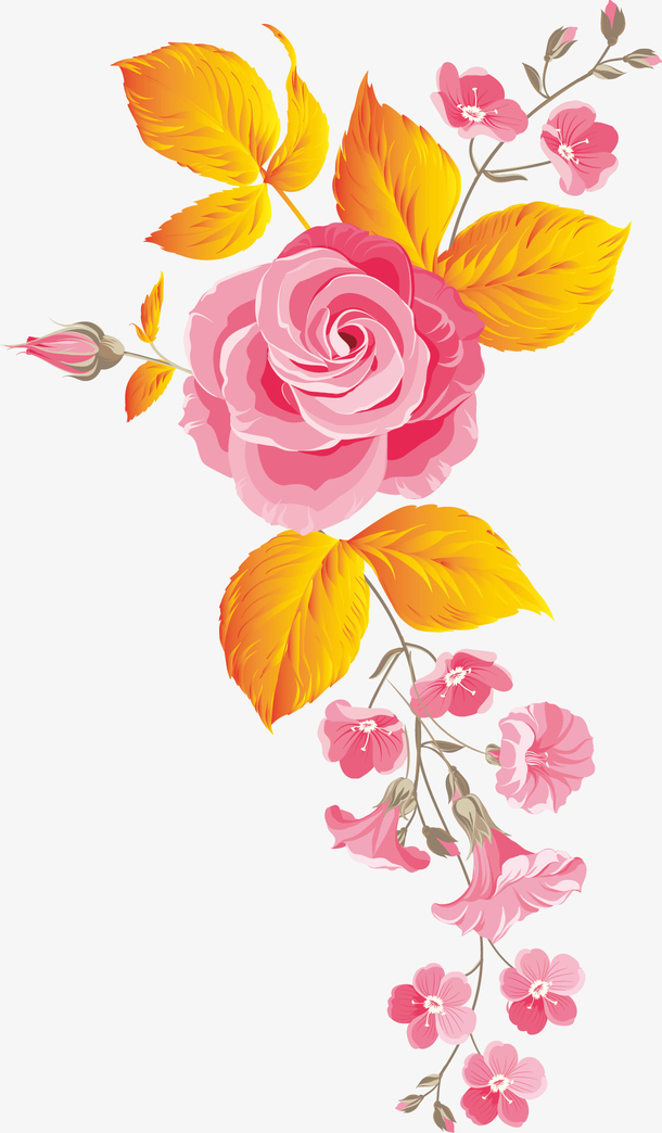 手绘鲜花免抠素材免费下载_觅元素51yuansu.com