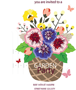 花园鲜花插花花束