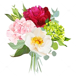 矢量手捧花免抠PNG