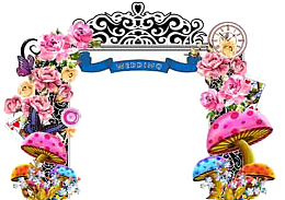 小蘑菇鲜花拱门素材