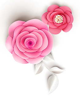 装饰手绘微立体鲜花素材