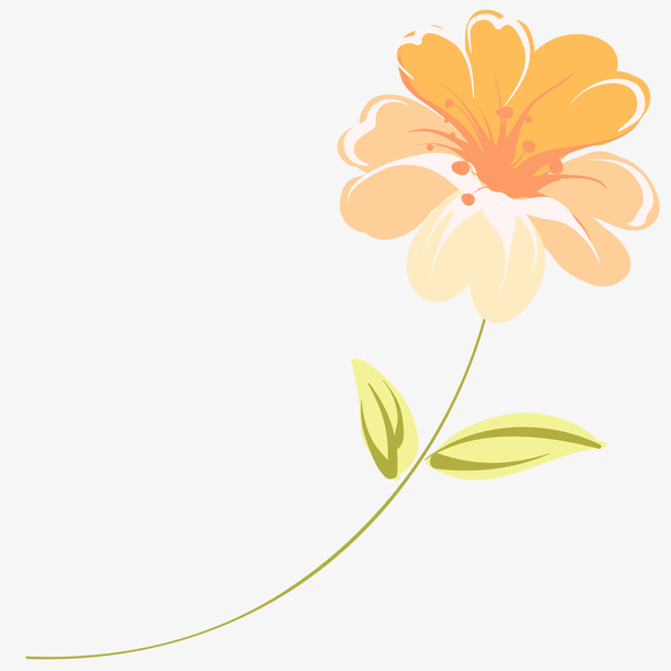 手绘清新水彩黄色花朵免抠素材免费下载_觅元素51yuansu.com