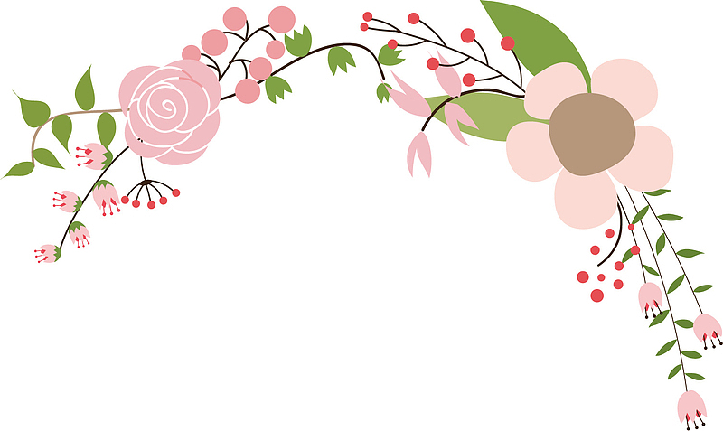 矢量图漂亮的花帘子