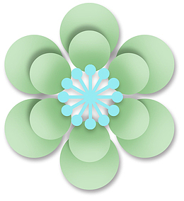 微立体装饰剪纸鲜花元素