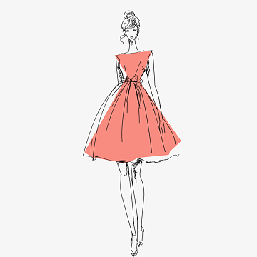 连衣裙服装模特设计