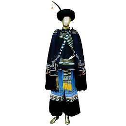 民族特色彝族男士服装免抠