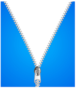 蓝色牛仔拉链素材图