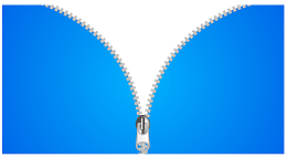 蓝色拉链矢量图