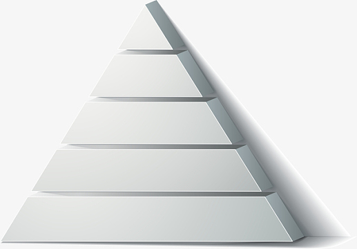 分段灰色三棱锥素材