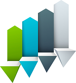 卡通多彩三角形台阶