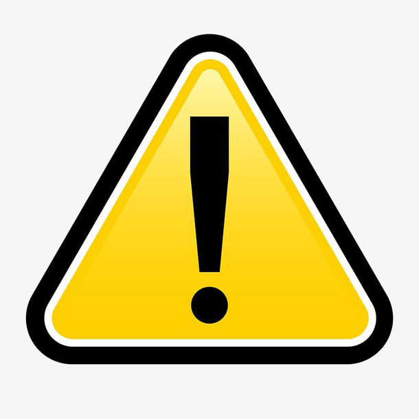 黄色感叹号三角形安全提示牌png