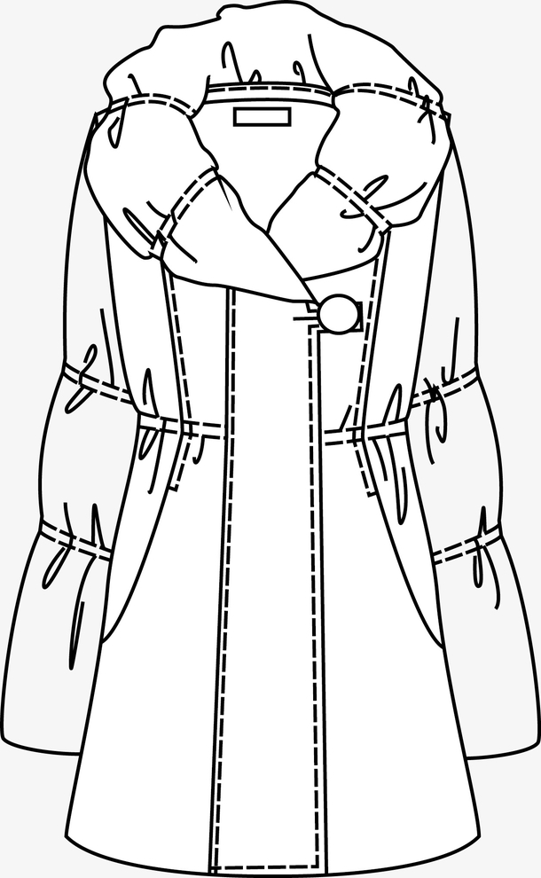 女士外套手绘素材鱼