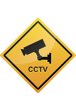 cctv电子拍摄三角形黄色警告