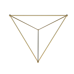 三角形的金色立体几何