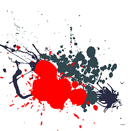 中国风泼墨梅花点