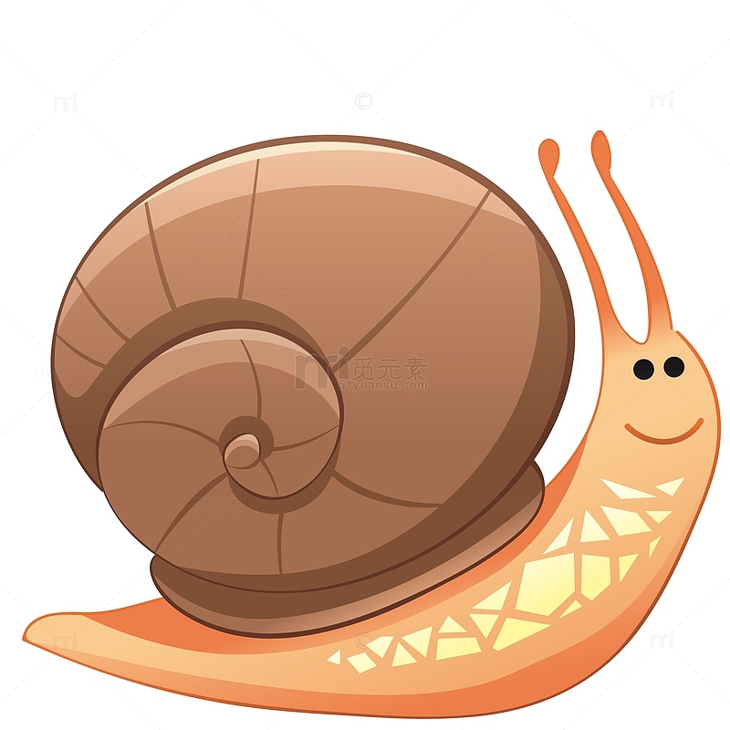 卡通昆虫蜗牛矢量图