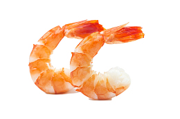 白嫩美味清新美食红虾仁免抠图