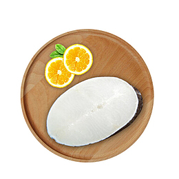 柠檬鳕鱼块冷冻生鲜摆盘美食