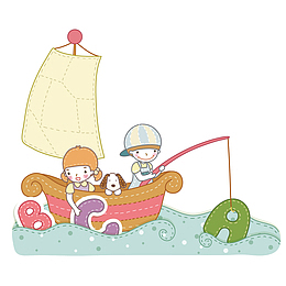 钓字母的小朋友